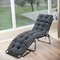 Outdoor Lounge Chaise Cushion with String Ties for Garden Poolside
